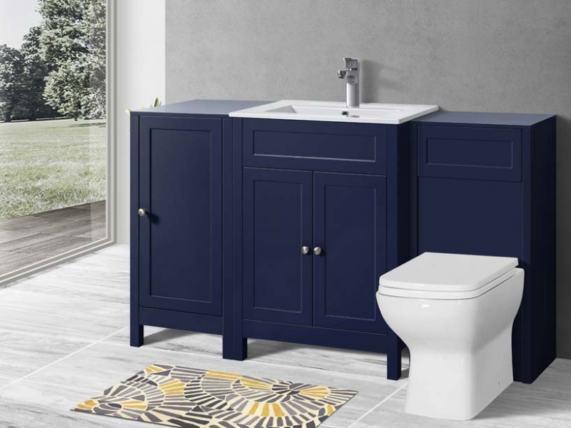 blue vanity unit 600mm