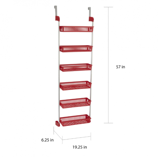 Basket Over Door Organizer Kitchen Home Hanging Rack Storage