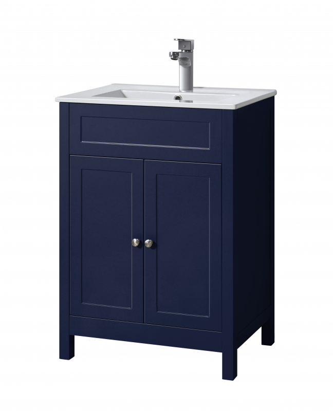 blue vanity unit 600mm